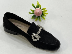 Mokasyny damskie na płaskim (36-41) T536 BLACK