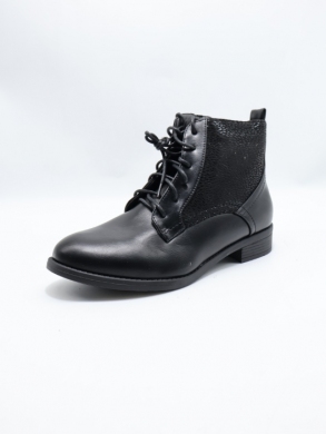 Botki damskie ocieplane na płaskim (36-41) HL61731 BLACK