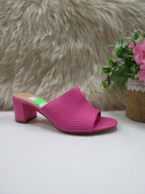 Klapki damskie na obcasie (36-41) 1071 FUSIA