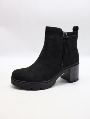 Botki damskie ocieplane na obcasie (36-41) T299 BLACK