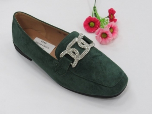 Mokasyny damskie na płaskim (36-41) 333-190 GREEN