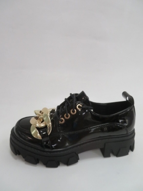 Mokasyny damskie na koturnie (36-41) NC1219 BLACK