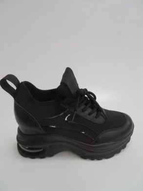 Buty sportowe damskie na koturnie (36-41) AB123 BLACK