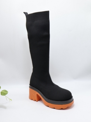 Kozaki damskie na obcasie (36-41) LQ33 ORANGE