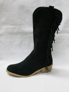 Kozaki damskie na płaskim (36-41) AB71 BLACK