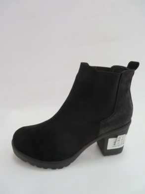 Botki damskie jesienne na obcasie (36-41) 630 BLACK