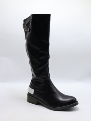 Kozaki damskie ocieplane na płaskim (36-41) H8-569A BLACK