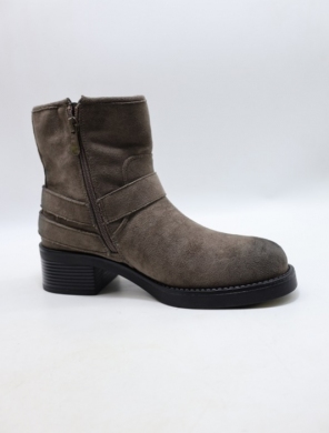 Botki damskie ocieplane na obcasie (36-41) A-917 GREY