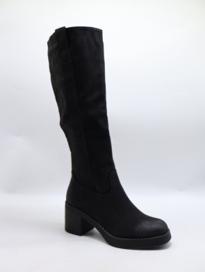 Kozaki damskie ocieplane na obcasie (36-41) F187 BLACK
