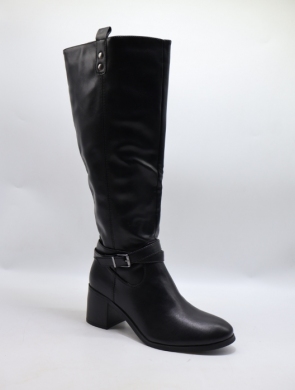 Kozaki damskie ocieplane na obcasie (36-41) F193 BLACK