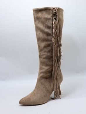 Kozaki damskie na szpilce (36-41) DQR9222 KHAKI