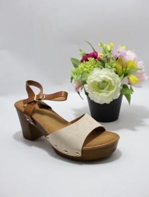 Sandały damskie na obcasie (36-41) YQ78 BEIGE