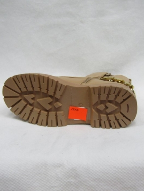 Botki damskie ocieplane na płaskim (36-41) O-8 BEIGE