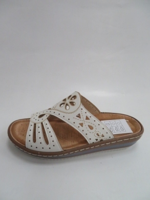 Klapki damskie na płaskim (36-41) S8-515 WHITE