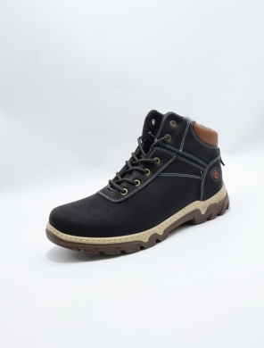 Trapery męskie ocieplane (41-46) 81109-4 BLACK/BROWN