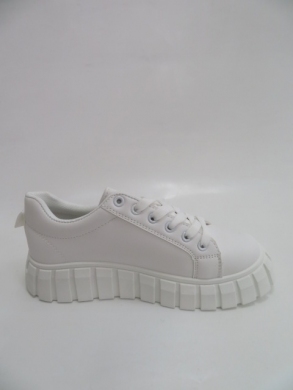 Buty sportowe damskie na koturnie (36-41) EJ02P WHITE