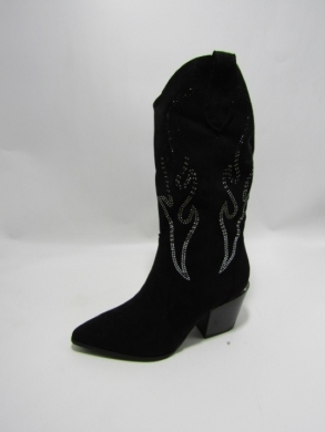 Kozaki damskie na obcasie (36-41) 588 BLACK