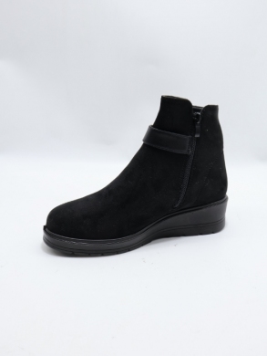 Botki damskie ocieplane na płaskim (36-41) 150-2 BLACK