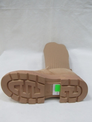 Kozaki damskie na płaskim (36-41) VL195 KHAKI