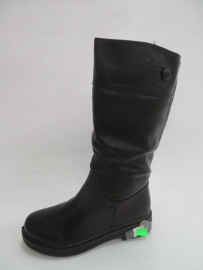 Kozaki damskie ocieplane na płaskim (36-41) Z1-8 BLACK