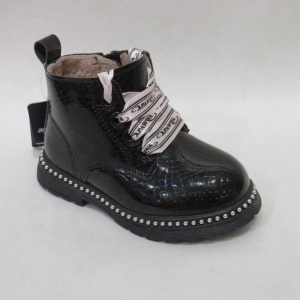 Botki dziewczęce ocieplane (21-25) NQ427 BLACK