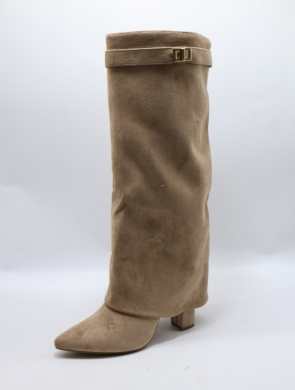 Kozaki damskie ocieplane na obcasie (36-41) HQ379-1 KHAKI