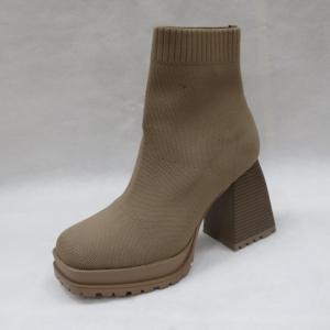 Botki damskie jesienne na obcasie (36-41) 8579A KHAKI