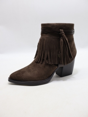 Botki damskie na obcasie (36-41) 68344 BROWN