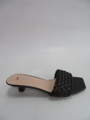 Klapki damskie na obcasie (36-41) TU166 BLACK
