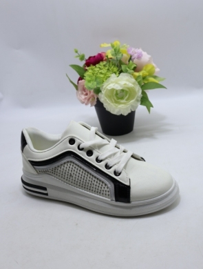 Buty sportowe damskie na płaskim (36-41) XLL-23167 WH/BL