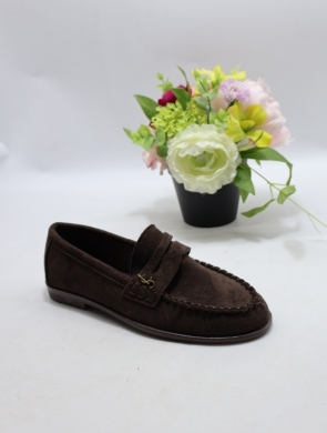 Mokasyny damskie na płaskim (36-41) 68-409 BROWN