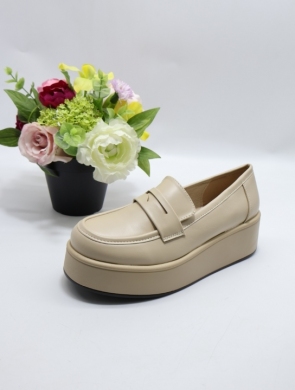 Mokasyny damskie na płaskim (36-41) 68316 BEIGE