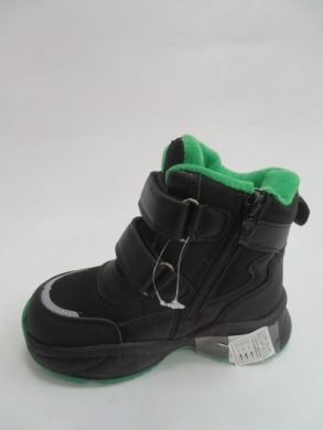 Botki chłopięce ocieplane (26-31) H273 BLACK/GREEN