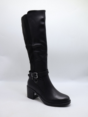 Kozaki damskie ocieplane na obcasie (36-41) F173 BLACK