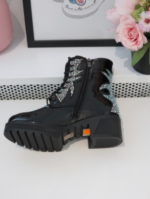 Botki damskie na obcasie (36-41) 15708 BLACK