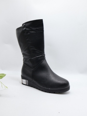 Kozaki damskie ocieplane na koturnie (39-43) D885-9 BL