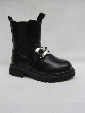 Botki dziewczęce ocieplane (25-30) 7535-2B BLACK