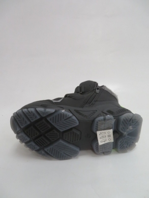 Botki chłopięce ocieplane (26-31) P685 BLACK/GREEN