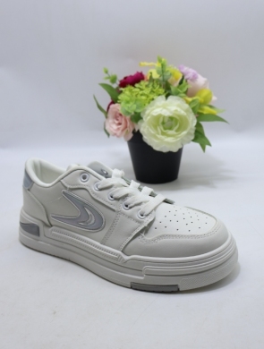 Buty sportowe damskie na płaskim (36-41) XBC-103 WHITE