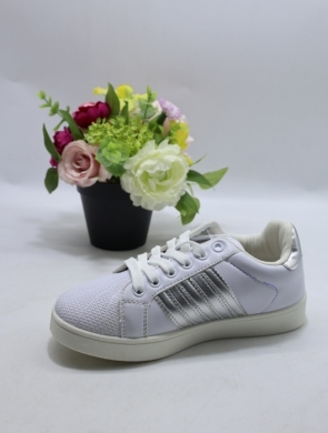 Buty sportowe damskie na płaskim (36-41) DS99-319 WH/SILVER