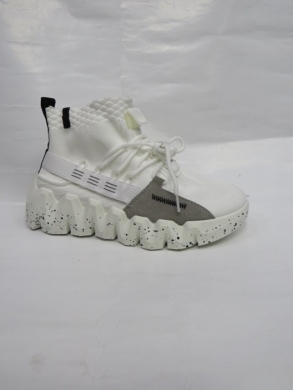 Sneakersy damskie wysokie (36-41) Q31 WHITE