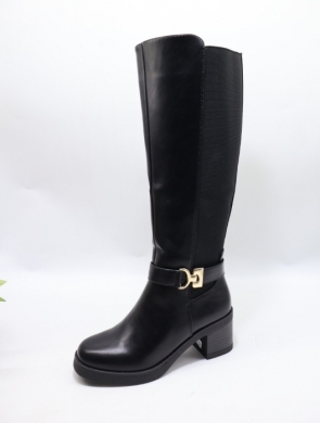 Kozaki damskie na obcasie (36-41) 68336 BLACK