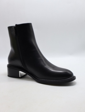 Botki damskie ocieplane na obcasie (36-41) F-50 BLACK