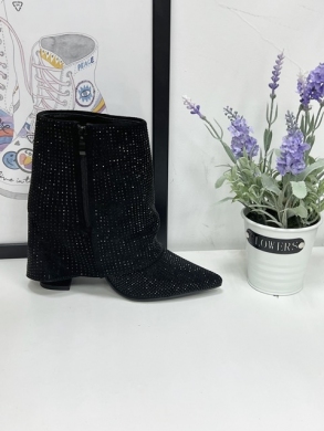 Botki damskie na obcasie (36-41) 8653 BLACK