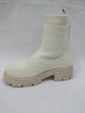 Kozaki damskie na płaskim (36-41) NS267 BEIGE