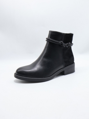 Botki damskie ocieplane na płaskim (36-41) H8-537A BLACK
