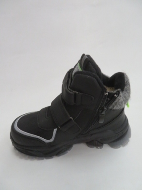 Botki chłopięce ocieplane (26-31) P685 BLACK/GREEN