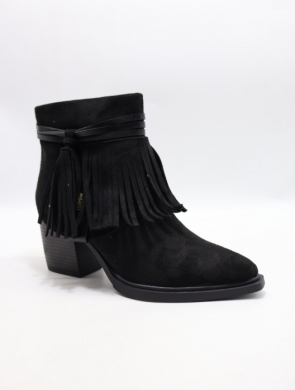 Botki damskie na obcasie (36-41) 68344 BLACK