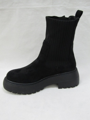 Kozaki damskie na płaskim (36-41) JJ27 BLACK