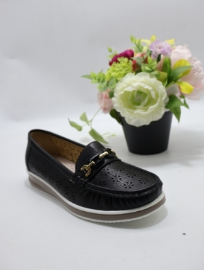Mokasyny damskie na płaskim (36-41) 3987 BLACK